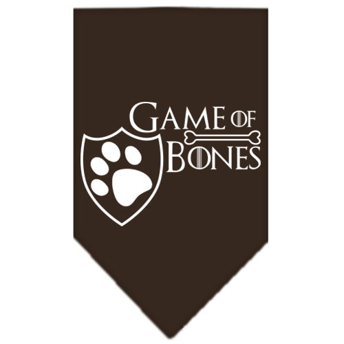 Game of Bones Screen Print Bandana Brown Small